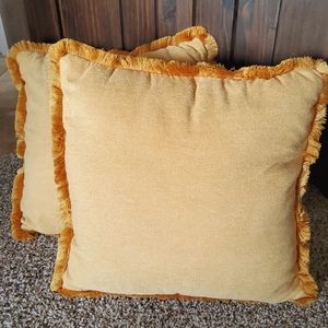Two 20x20 Golden Yellow Accent Pillows